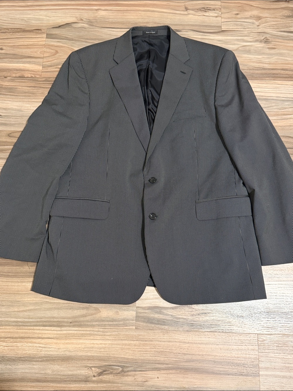 Alexandre London Savile Row Men's Navy Pinstripe Wool Sportcoat Sz. 46L